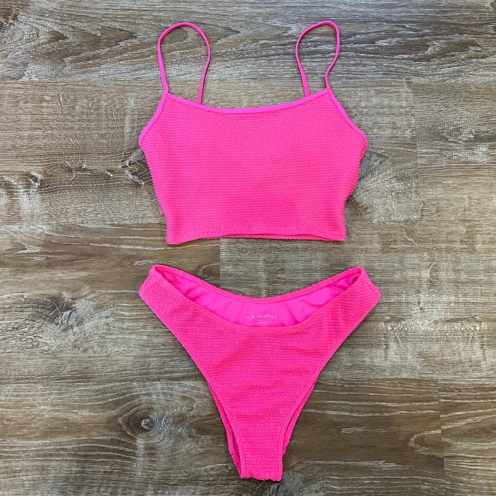 PacSun Pink Swim Bikini Top & Bottom